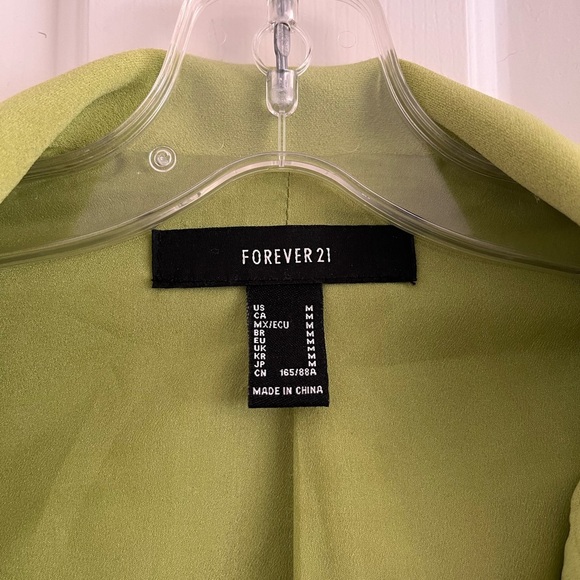 F21 Green Single-breasted Blazer M - Picture 4 of 14